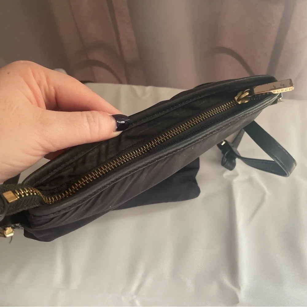 Tory Burch Black Nylon Crossbody Bag Purse Handbag